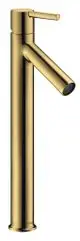 AXOR-HG-AXOR-Starck-Einhebel-Waschtischmischer-250-mit-Hebelgriff-fuer-Waschschuesseln-mit-Ablaufgarnitur-Polished-Gold-Optic-10103990 gallery number 1
